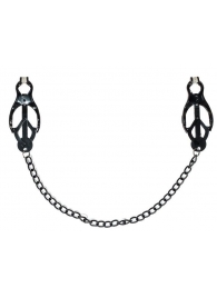 Зажимы на соски Darkside с цепочкой - Lola Games - купить с доставкой в Красногорске