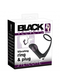 Черное эрекционное кольцо с анальной вибропробкой Vibrating Ring   Plug - Orion - в Красногорске купить с доставкой