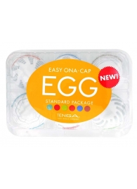Набор из 6 мастурбаторов Tenga EGG Easy Beat с различным рельефом - Tenga - в Красногорске купить с доставкой