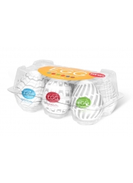 Набор из 6 мастурбаторов Tenga EGG Easy Beat с различным рельефом - Tenga - в Красногорске купить с доставкой