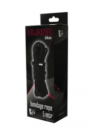 Черная веревка для шибари DELUXE BONDAGE ROPE - 5 м. - Dream Toys - купить с доставкой в Красногорске