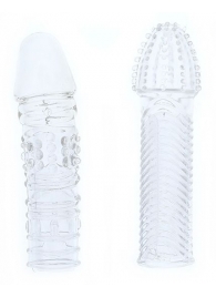 Комплект из 2 прозрачных насадок на пенис PENIS EXTENDER PACK - Dream Toys - в Красногорске купить с доставкой