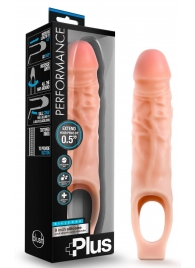 Телесный реалистичный фаллоудлинитель 9 Inch Silicone Cock Sheath Penis Extender - 22,86 см. - Blush Novelties - в Красногорске купить с доставкой