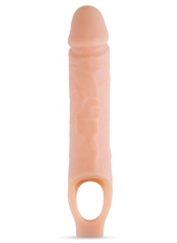 Телесный реалистичный фаллоудлинитель 10 Inch Silicone Cock Sheath Penis Extender - 25,4 см. - Blush Novelties - в Красногорске купить с доставкой