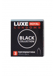 Черные презервативы LUXE Royal Black Collection - 3 шт. - Luxe - купить с доставкой в Красногорске