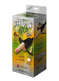 Пояс-трусики с 2 насадками Exotic-Sara - 16,5 см. - LOVETOY (А-Полимер) - купить с доставкой в Красногорске