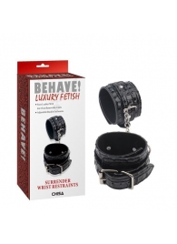 Черные наручники Surrender Wrist Restraints - Chisa - купить с доставкой в Красногорске