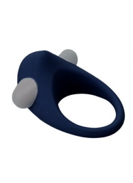 Гладкое синее эрекционное виброкольцо STIMU RING - Dream Toys - в Красногорске купить с доставкой