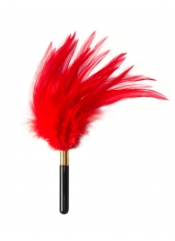 Красный перьевой тиклер Plume - 23 см. - Lola Lingerie - купить с доставкой в Красногорске