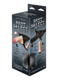 Черный пояс для женщин BEST SELECT с 3 насадками - LOVETOY (А-Полимер) - купить с доставкой в Красногорске
