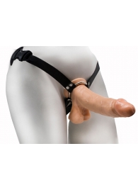 Реалистичный фаллос на регулируемых трусиках с кольцом - 17,5 см. - LOVETOY (А-Полимер) - купить с доставкой в Красногорске