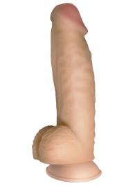 Телесный реалистичный фаллоимитатор на черных трусиках Real Big Strap-On - 34,5 см. - LOVETOY (А-Полимер) - купить с доставкой в Красногорске