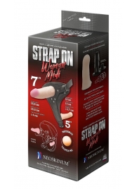 Реалистичный страпон Woman Midi с вагинальной пробкой - 19 см. - LOVETOY (А-Полимер) - купить с доставкой в Красногорске