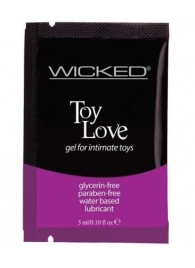 Лубрикант на водной основе для использования с игрушками WICKED Toy Love - 3 мл. - Wicked - купить с доставкой в Красногорске
