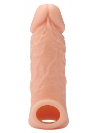 Телесная насадка EXTENDER WITH BALL STRAP 5.5 - 14 см. - Dream Toys - в Красногорске купить с доставкой