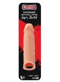 Телесная насадка EXTENDER WITH BALL STRAP 6.5 - 17 см. - Dream Toys - в Красногорске купить с доставкой