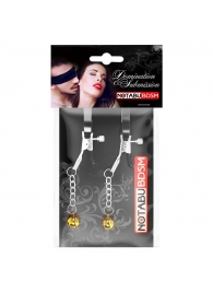 Оригинальные зажимы на соски с желтыми шариками - Notabu - купить с доставкой в Красногорске