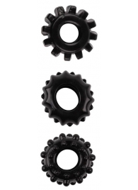 Набор из 3 черных эрекционных колец SET OF 3 COCKRINGS - Dream Toys - в Красногорске купить с доставкой