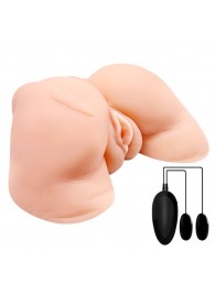 Телесная вибровагина Julie с 2 рабочими отверстиями - Baile - в Красногорске купить с доставкой