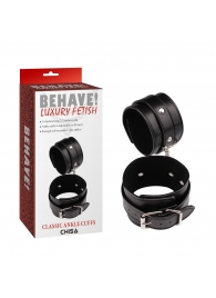 Черные оковы Classic Ankle Cuffs - Chisa - купить с доставкой в Красногорске