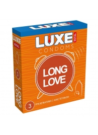 Презервативы с продлевающим эффектом LUXE Royal Long Love - 3 шт. - Luxe - купить с доставкой в Красногорске