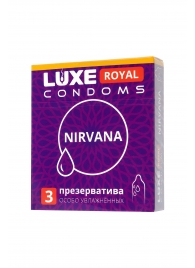 Презервативы с увеличенным количеством смазки LUXE Royal Nirvana - 3 шт. - Luxe - купить с доставкой в Красногорске
