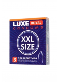 Презервативы увеличенного размера LUXE Royal XXL Size - 3 шт. - Luxe - купить с доставкой в Красногорске