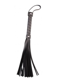 Черная многохвостая плеть Pleasure Whip - 46 см. - Chisa - купить с доставкой в Красногорске