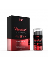 Жидкий интимный гель с эффектом вибрации Vibration! Strawberry - 15 мл. - INTT - купить с доставкой в Красногорске