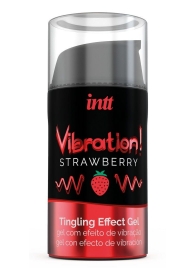 Жидкий интимный гель с эффектом вибрации Vibration! Strawberry - 15 мл. - INTT - купить с доставкой в Красногорске