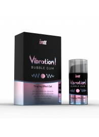 Жидкий интимный гель с эффектом вибрации Vibration! Bubble Gum - 15 мл. - INTT - купить с доставкой в Красногорске