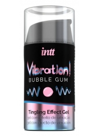 Жидкий интимный гель с эффектом вибрации Vibration! Bubble Gum - 15 мл. - INTT - купить с доставкой в Красногорске