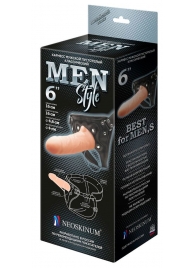 Телесный пустотелый харнесс MEN Style - 17,5 см. - LOVETOY (А-Полимер) - купить с доставкой в Красногорске