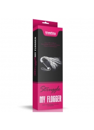 Серебристая плетка Struggle My Flogger с черной ручкой - 45 см. - Lovetoy - купить с доставкой в Красногорске