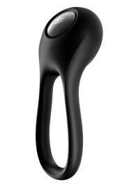 Черное эрекционное виброкольцо Majestic Duo - Satisfyer - в Красногорске купить с доставкой