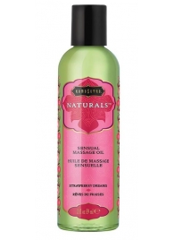 Массажное масло Naturals Strawberry Dreams с ароматом клубники - 59 мл. - Kama Sutra - купить с доставкой в Красногорске