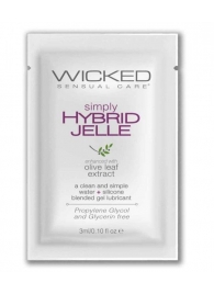 Гель-лубрикант на водно-силиконовой основе Simply Hybrid Jelle - 3 мл. - Wicked - купить с доставкой в Красногорске