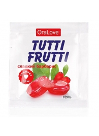 Гель-смазка Tutti-frutti со вкусом барбариса - 4 гр. - Биоритм - купить с доставкой в Красногорске