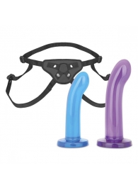 Страпон унисекс Beginners Strap-On с 2 насадками - 15 и 13 см. - Lux Fetish - купить с доставкой в Красногорске
