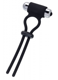 Черное эрекционное лассо на пенис Jat - A-toys - в Красногорске купить с доставкой