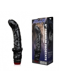 Черный вибромассажер простаты 6  Premium Prostate Massager - BlueLine - в Красногорске купить с доставкой