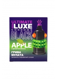 Черный стимулирующий презерватив  Грива мулата  с ароматом яблока - 1 шт. - Luxe - купить с доставкой в Красногорске