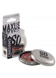 Экстремально тонкие презервативы в железном кейсе MAXUS Extreme Thin - 3 шт. - Maxus - купить с доставкой в Красногорске