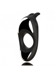 Черное эрекционное кольцо с двумя моторами Zeus Dual Vibe Cock Ring - FeelzToys - в Красногорске купить с доставкой