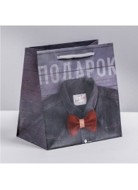 Ламинированный квадратный пакет «Мужской стиль» - 14 х 14 х 9 см. - Сима-Ленд - купить с доставкой в Красногорске