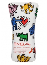 Мастурбатор-туба Keith Haring Soft Tube CUP - Tenga - в Красногорске купить с доставкой