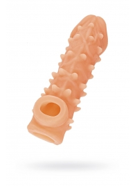 Телесная закрытая насадка с пупырышками Cock Sleeve Size M - 15,6 см. - KOKOS - в Красногорске купить с доставкой
