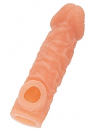 Телесная закрытая насадка с шершавой головкой Cock Sleeve Size L - 17,6 см. - KOKOS - в Красногорске купить с доставкой
