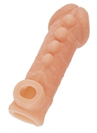 Телесная закрытая насадка с шишечками Cock Sleeve Size L - 17,6 см. - KOKOS - в Красногорске купить с доставкой