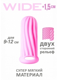 Розовый фаллоудлинитель Homme Wide - 11 см. - Lola Games - в Красногорске купить с доставкой